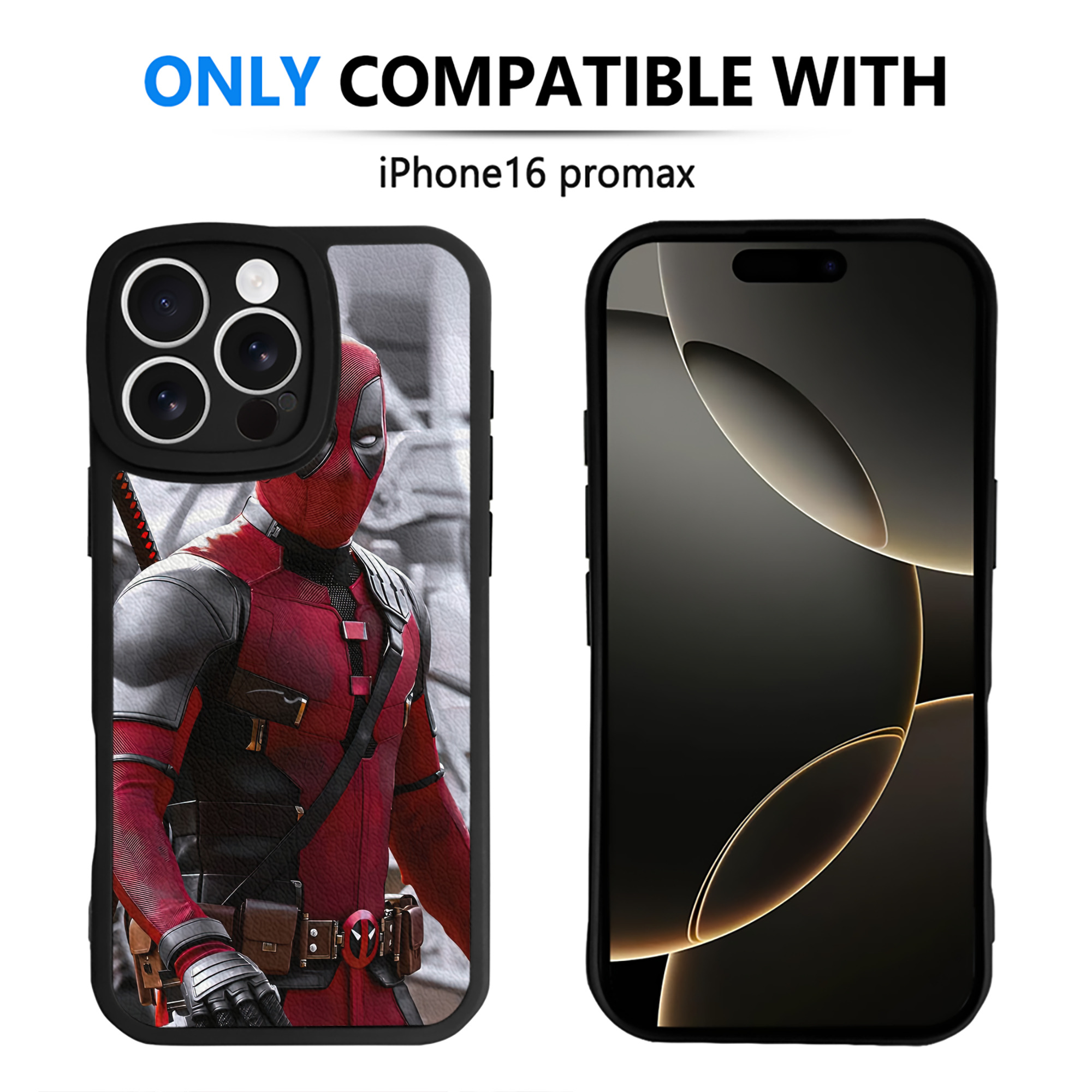 （画像用） Deadpool デッドプール 【iPhone 16シリーズ対応】シリコンスマホケース（レザー調） 材質：シリコン
